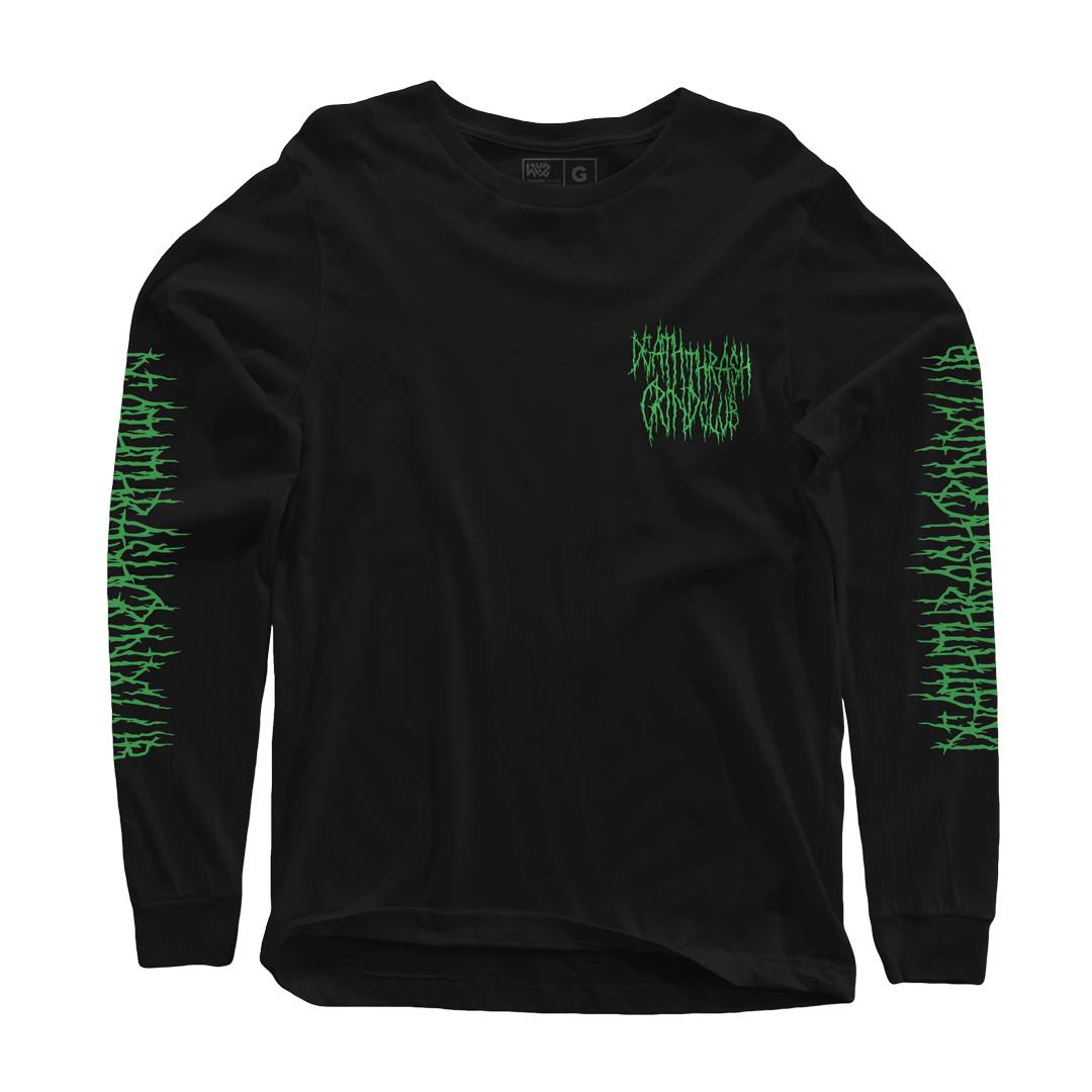 Camiseta "Death Thrash Grind Club" Manga Longa
